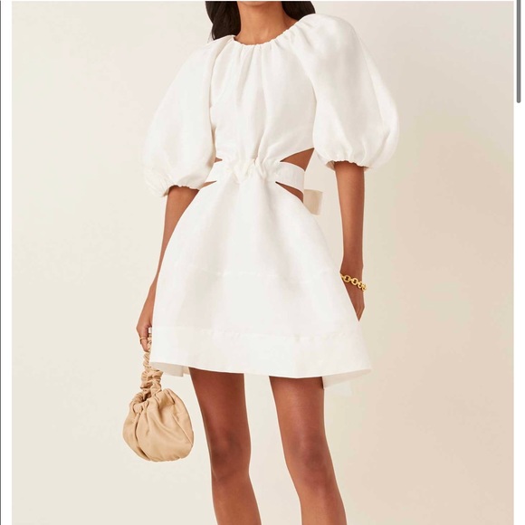 Aje Dresses & Skirts - Aje Psychedelia Cutout Linen-Blend Mini Dress